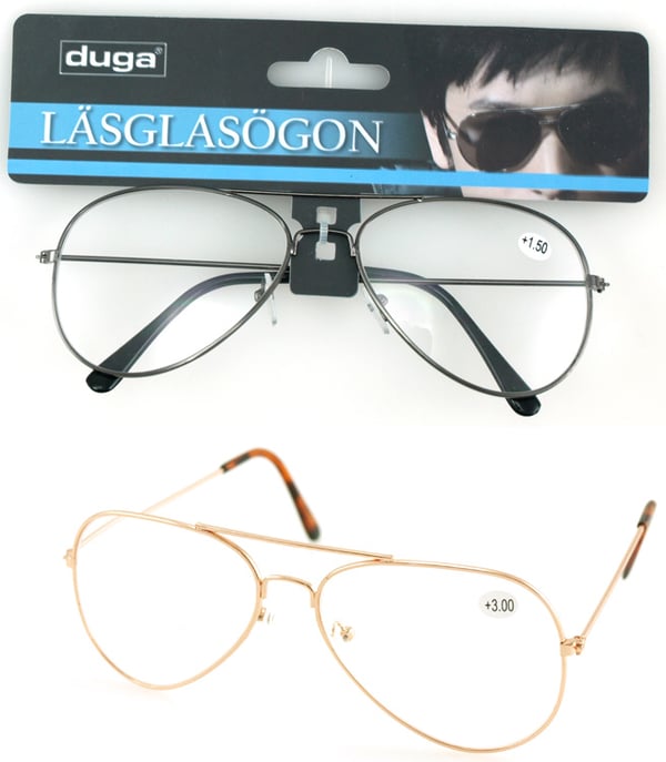 Läsglasögon Pilot +3.00 Duga Svart