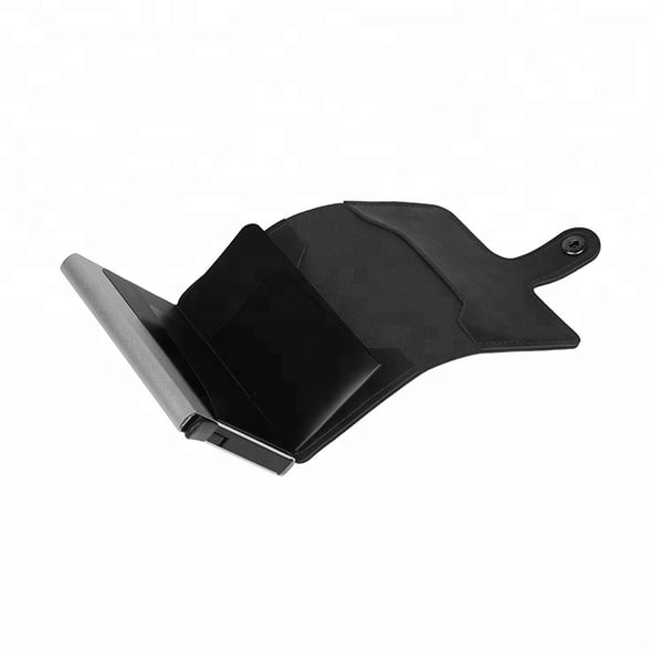 Card holder with RFID protection Banknote Aluminum and split leather