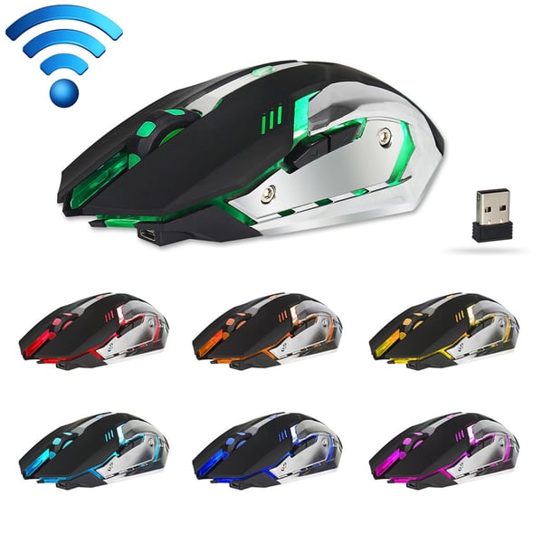 ZERODATE X70 2,4 GHz langaton 2400 DPI optinen pelihiiri LED