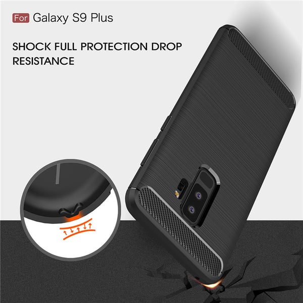 SKALO Samsung S9 Plus Armor Carbon Stöttåligt TPU-skal