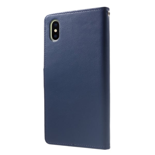 Mercury GOOSPERY Rich Diary til iPhone XS Max - Mørkeblå