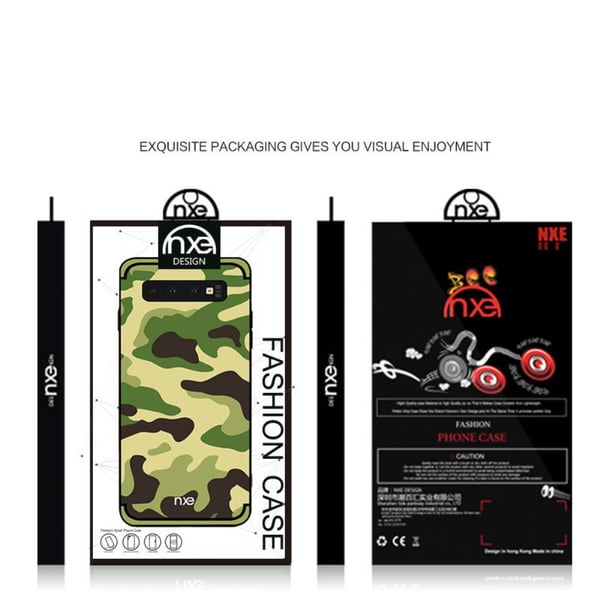 NXE Samsung Galaxy S10+ TPU Deksel - Kamuflasje - Lysegrønn