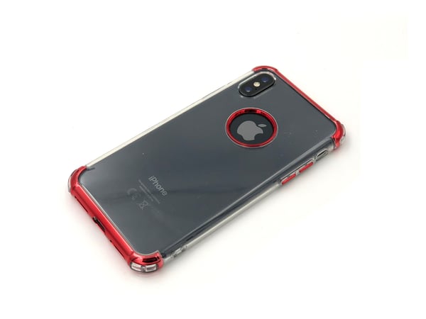 Extra tåligt design silikonskal | färgade kanter iPhone X/XS