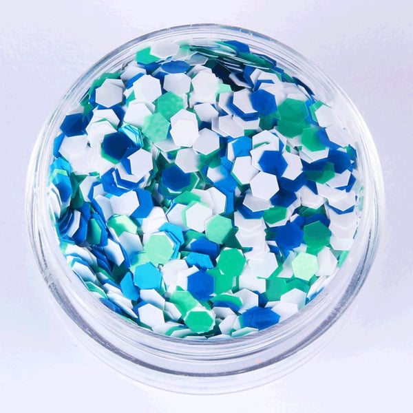 Negleglitter - Mix - Ishav - 8ml - Glitter