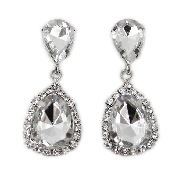 Eksklusive øreringe Sølv diamantglimmer Eksklusive øreringe Sølv diamantglimmer