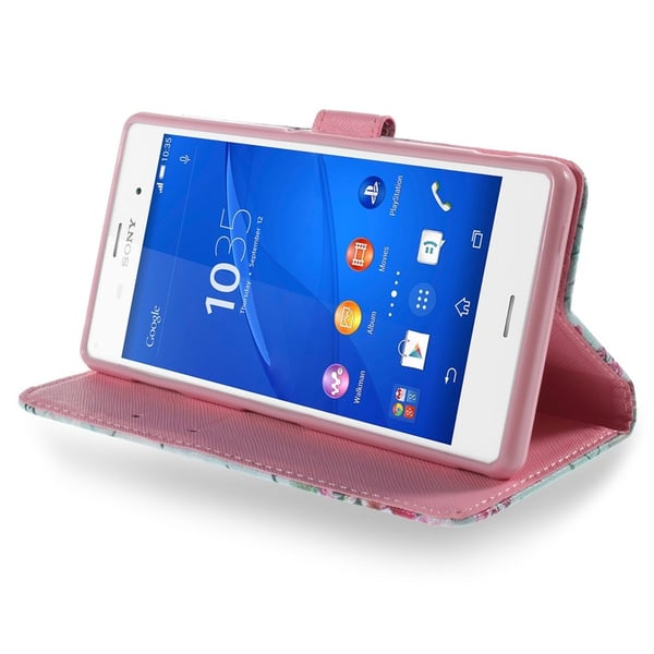 Sony Xperia Z3 Eiffeltårnet & Blomster Lommebok - cover