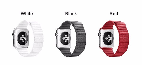 För Apple Watch 38mm Loop magnetlåsspänne PU läder armband