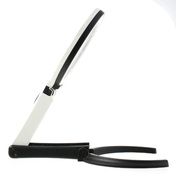 Sammenleggbar stor forstørrelsesglass med LED - lampe 2 x 120mm