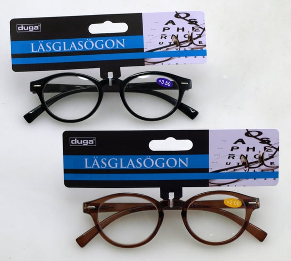 Läsglasögon Duga +2,00 Svart