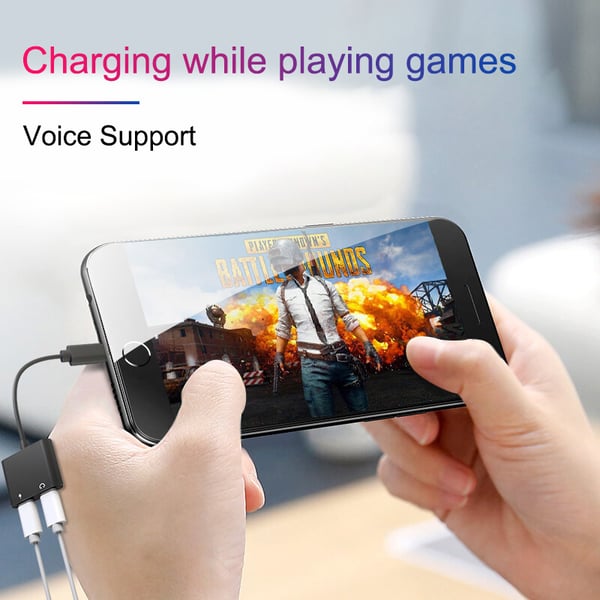 2-Pack Dual Port Lightning Adapter Splitter iPhone 7/8/X/XS/XR