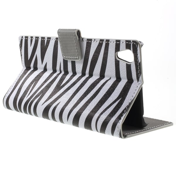 Sony Xperia Z5 Lompakkokotelo Zebra Stripes