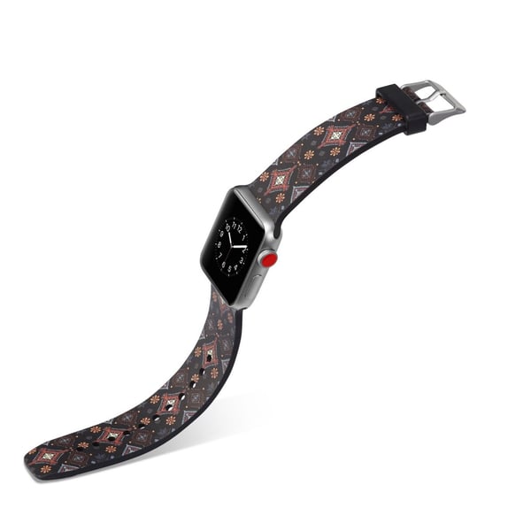 Silikon klokkerem til Apple Watch 4 44mm, 3/2/1 42mm - Blomster
