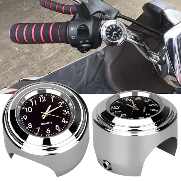 Analog klokke for motorsykkel, moped og sykkel