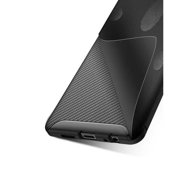 Huawei P30 Karbonfiber Teksturdeksel - Svart
