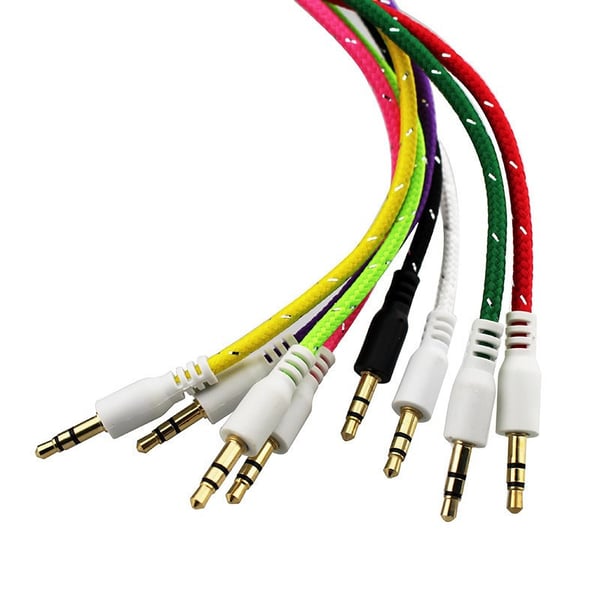 3,5mm aux kabel 1 meter Nylon