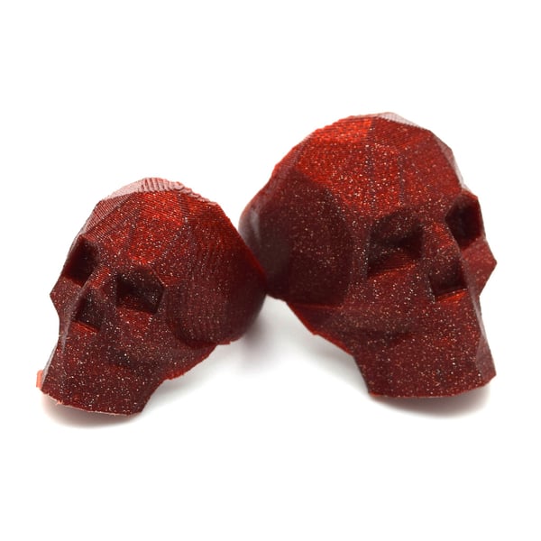 2x Skull Skeleton Par Ring
