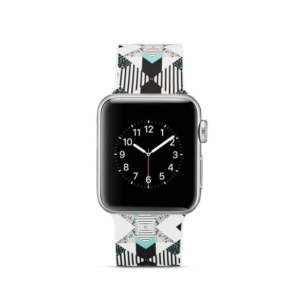 Silikoninen ranneke Apple Watch 4 40mm, Series 3 / 2 / 1 38mm - Pystyraita