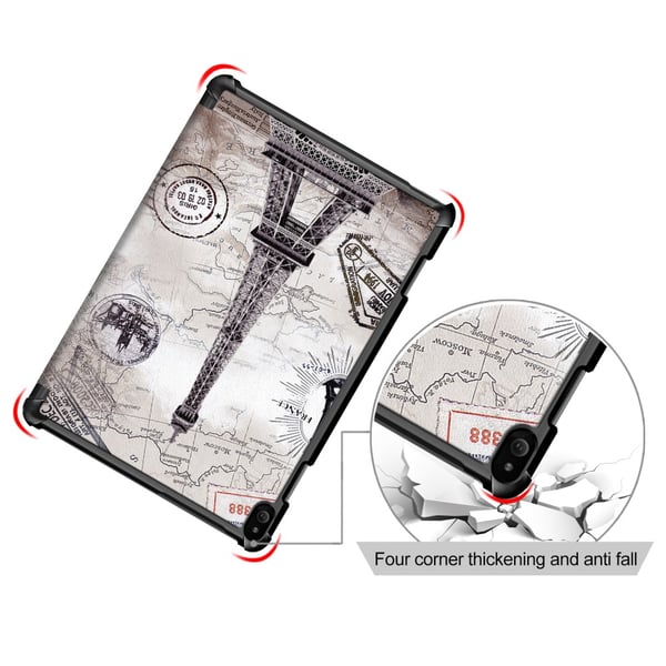 Kolminkertainen jalustan kansi Lenovo Tab P10 - mallille - Eiffel - torni