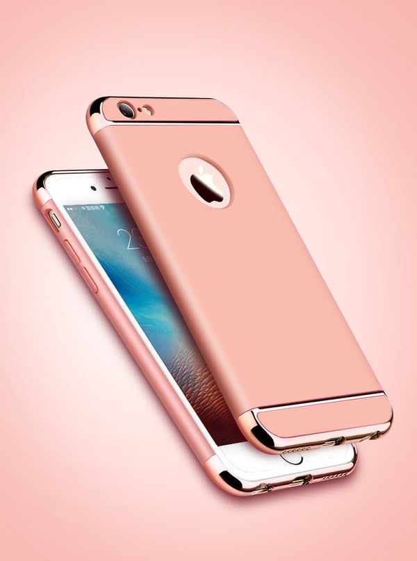 Design skal 3 i 1 guldkant till iPhone 6/6S PLUS