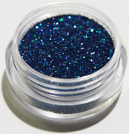 Negleglitter - Finkornet - Mellemblå - 8ml - Glitter