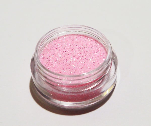 Negleglitter - Finkornet - Babyrosa - 8ml - Glitter