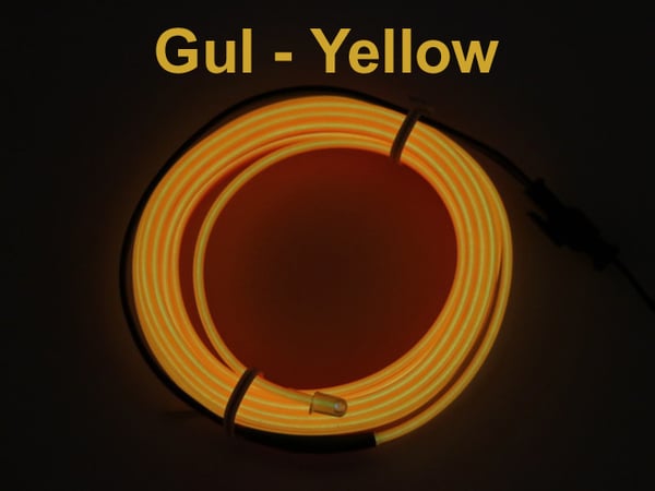 Glowstrip 100cm Gul ger behaglig glödande effekt som neon