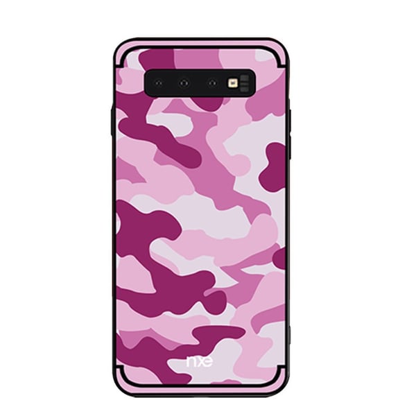 NXE Samsung Galaxy S10+ TPU Deksel - Kamuflasje - Rosa