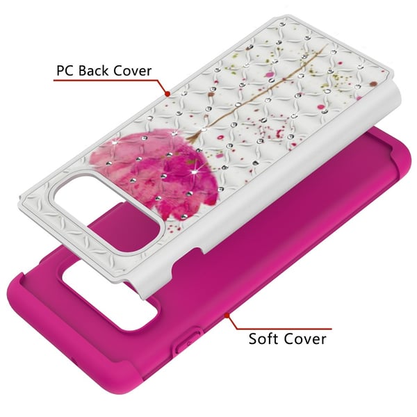 Samsung Galaxy S10 TPU Deksel Armor Ekstra Slitesterkt - Rosa Blomst