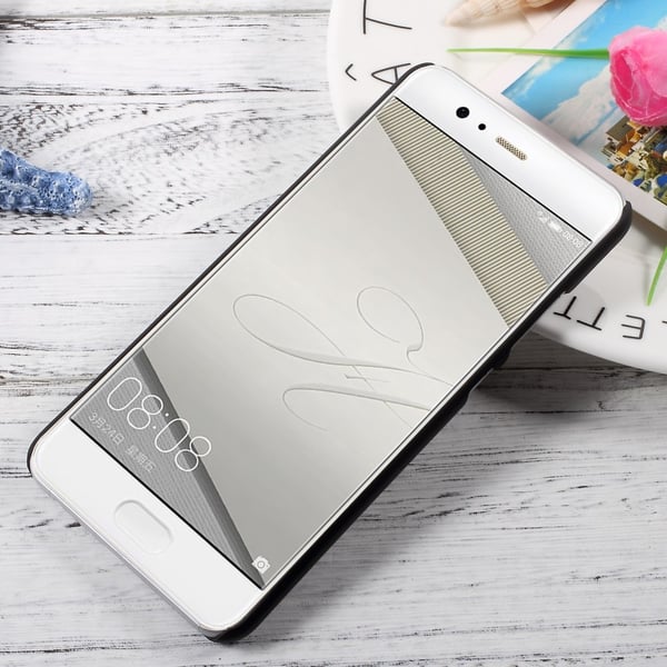 Huawei P10, Cover Plastcover Gummiert - Sort