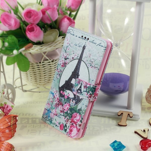 Sony Xperia Z3 Eiffeltårnet & Blomster Lommebok - cover