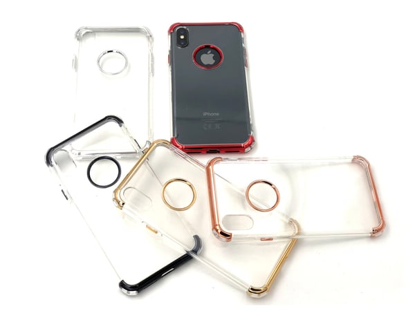 Extra tåligt design silikonskal | färgade kanter iPhone X/XS