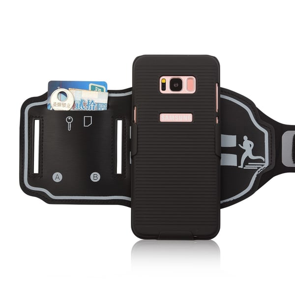 Sportsarmbånd + PC Stribe Hårdt Cover til Samsung Galaxy S8