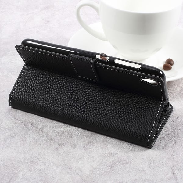 Cross Texture Wallet Case til Asus Zenfone Live ZB501KL
