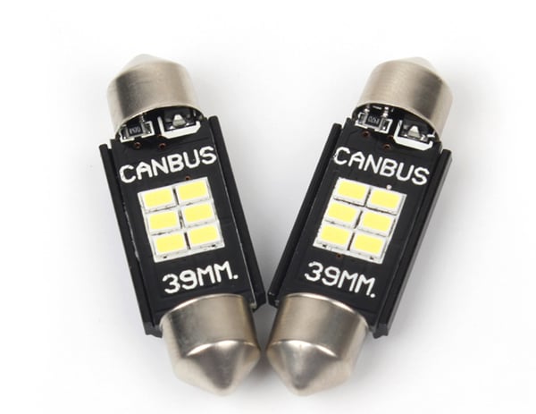 Canbus C5W 39mm Led 3020SMD 6000K 39 mm 2 kpl pakkaus