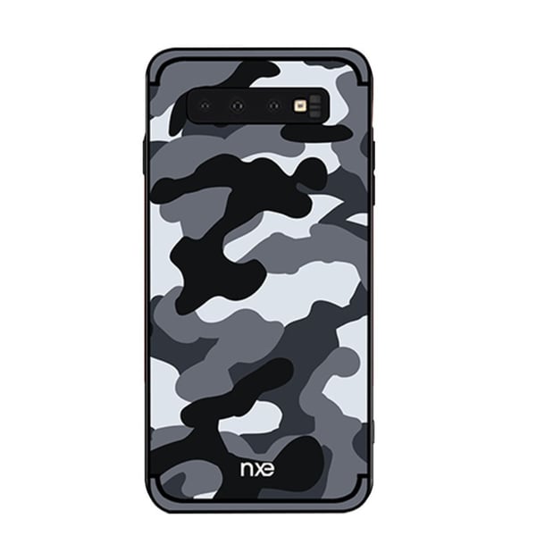 NXE Samsung Galaxy S10+ TPU Deksel - Kamuflasje - Grå