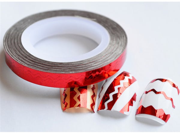 Stribetape, neglebånd, Zigzag! 12 farver