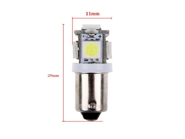 BA9S vihreä Led 5kpl SMD5050 siru 2-pack T4W muotoilu