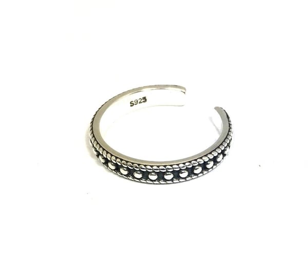 Äkta silverring, S925 med ringmönster