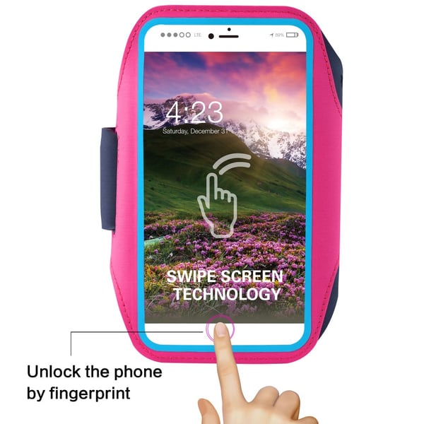 BDD - 061Z Sportsarmbånd til iPhone 7 Plus/Galaxy S7 Edge - Rosa
