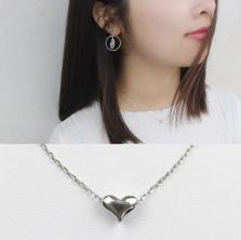 Halsband i äkta silver, S925 - hjärta