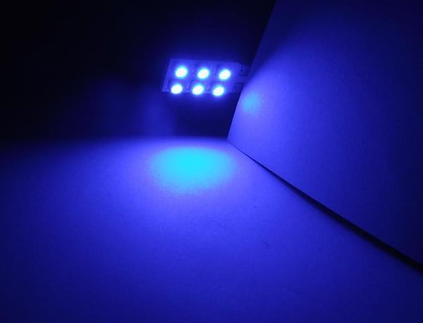 T10 w5w 4-pack blåa Side-LED med 6 st 1210SMD-chip.