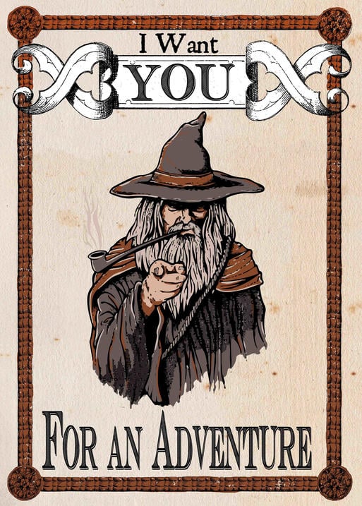 A3 Print - Ringenes Herre - Gandalf - Jeg Vil Have Dig