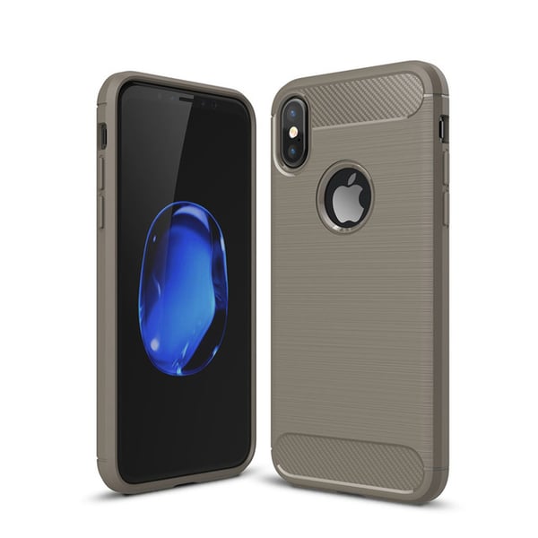 SKALO iPhone X/XS Armor Carbon Stöttåligt TPU-skal