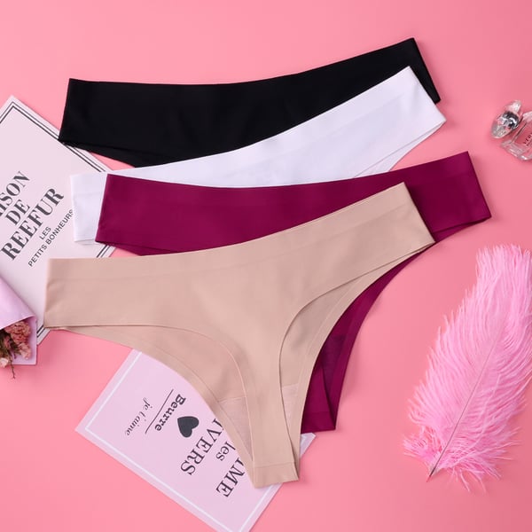 6-pak sømløse thongs - 6 farver