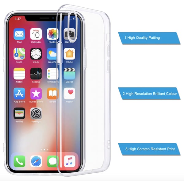 iPhone X/Xs silikondeksel - Gjennomsiktig