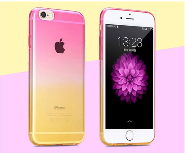 Gradient färgade Silikon TPU-Skal till iPhone 6/6S - Olika färger