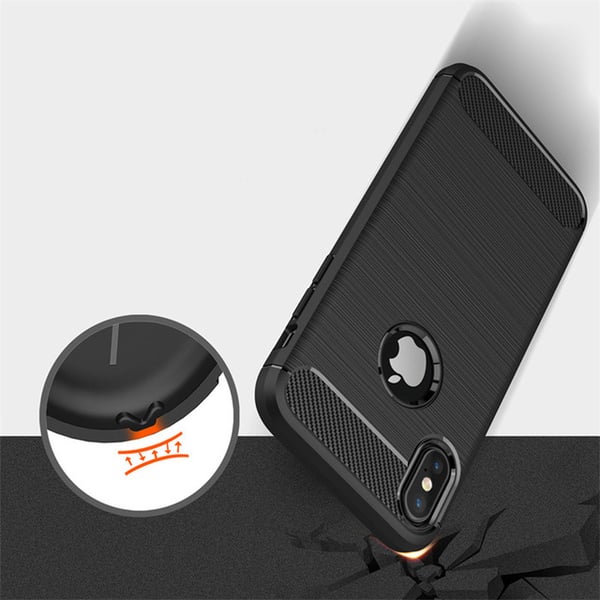 SKALO iPhone X/XS Armor Carbon Stødsikker TPU-cover