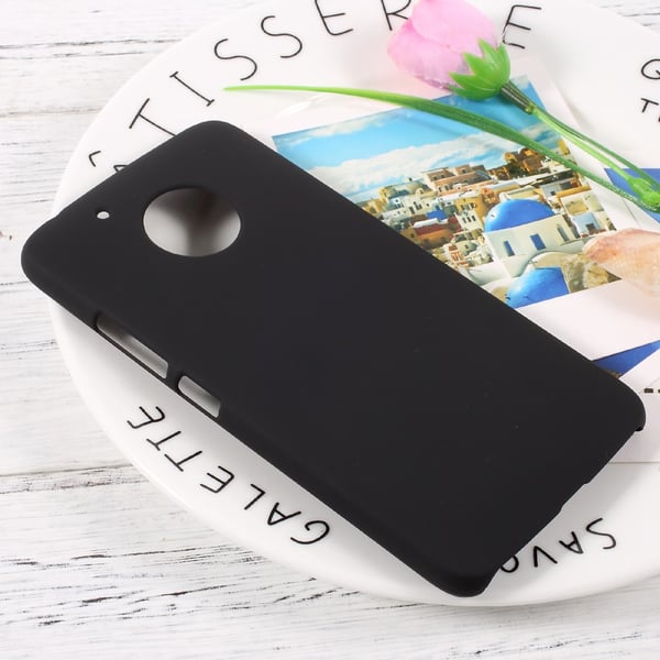 Lenovo Moto G5 Deksel Plastdeksel Gummiert - Svart