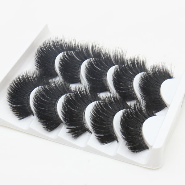 5 par falske øyevipper - 6D faux mink - G209