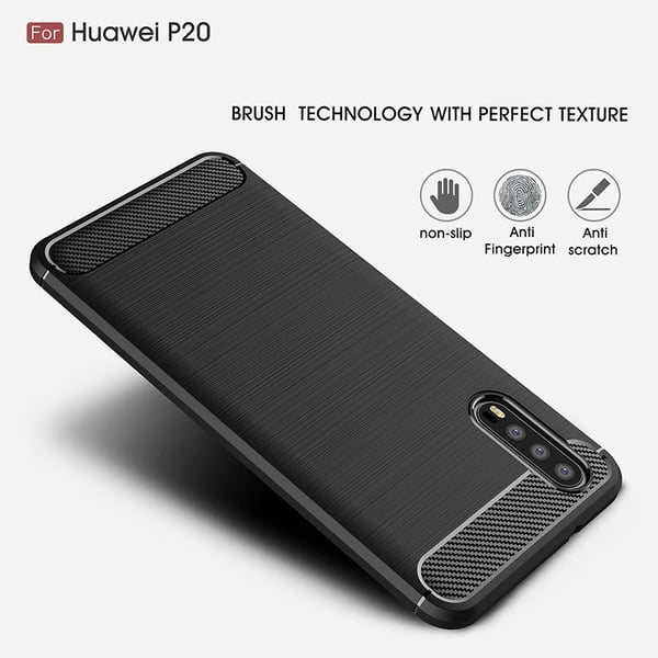 SKALO Huawei P20 Armor Carbon Stødsikker TPU-cover